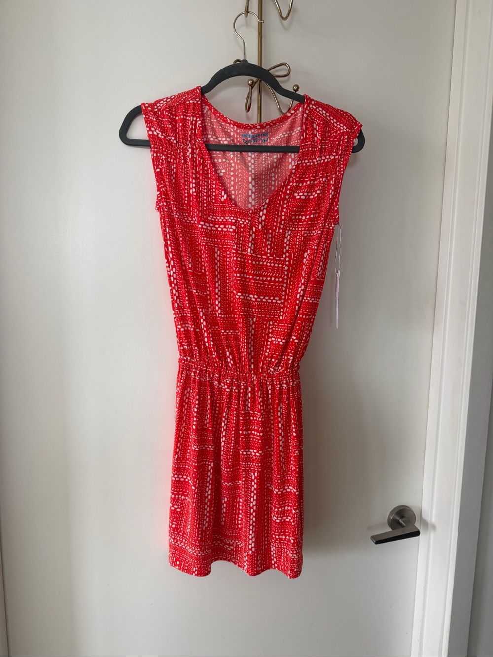 New Southern Tide Printed V-Neck Dress